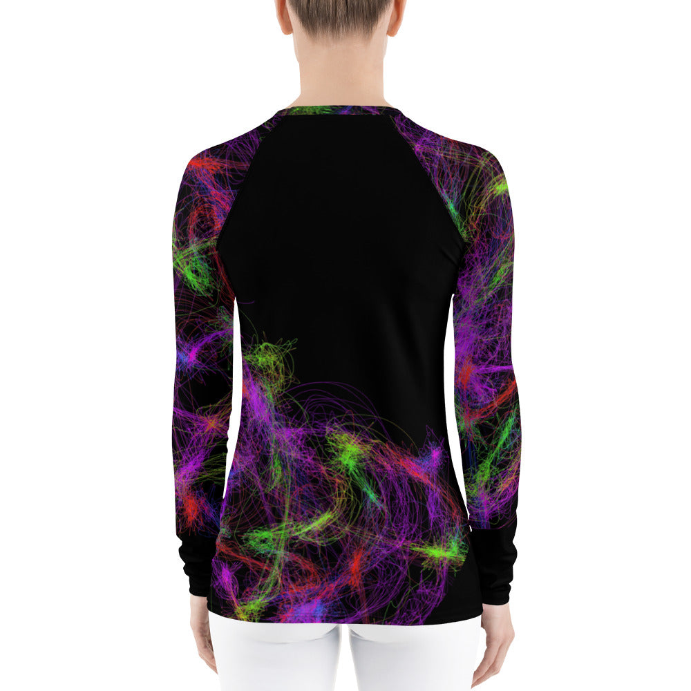 Activewear Top- Long Sleeve Rash Guard. Sporty Running Gear. Streetwear. WickedYo.
